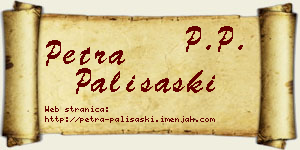 Petra Pališaški vizit kartica
